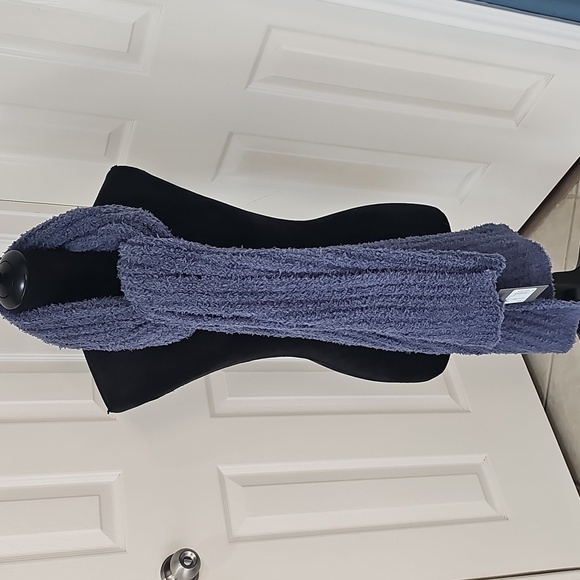 NWT Nordstrom Rack Solid Cozy Ribbed Textured Muffler Scarf Blue OS - Picture 4 of 9